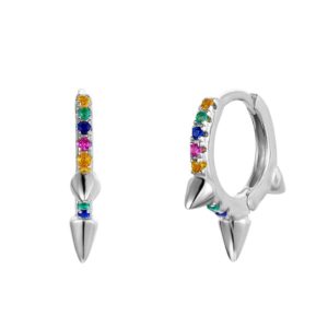 Pendientes en Plata de Ley Dilan Multicolor