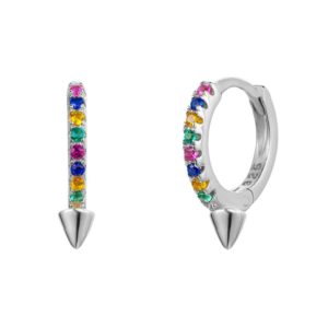 Pendientes en Plata de Ley Dune Multicolor