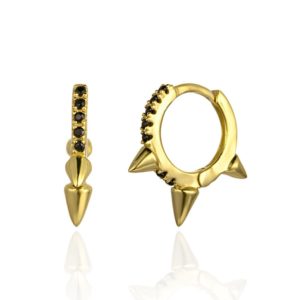 Pendientes en Plata de Ley Dilan Gold Black