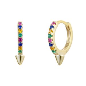 Pendientes en Plata de Ley Dune Gold Multicolor