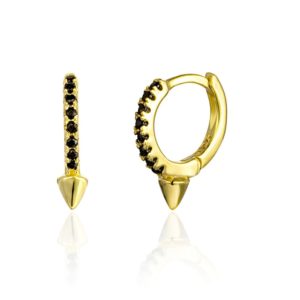 Pendientes en Plata de Ley Dune Gold Black