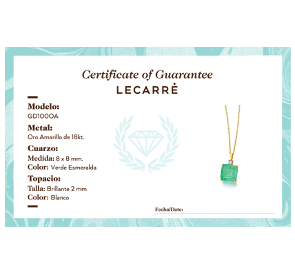 Colgante Oro de18K "Green Love"GD100OA - Imagen 2