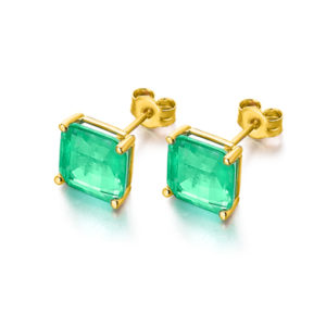 Pendientes Oro de18K "Green Love" GB117OA