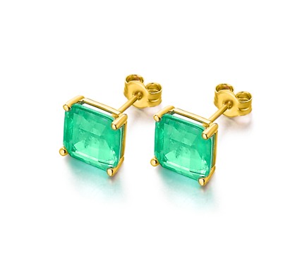 Pendientes Oro de18K "Green Love" GB117OA