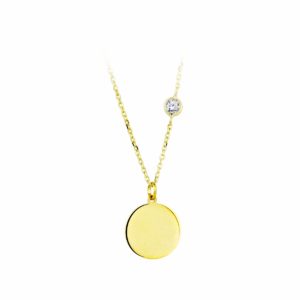 Cadena en Oro de 18k y Chapita