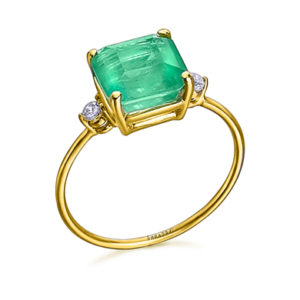 Anillo en Oro de 18k "Green Love" GA095OA