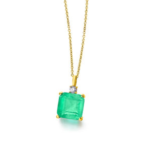 Colgante Oro de18K "Green Love"GD100OA