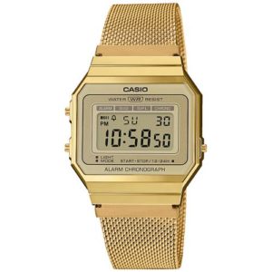 Reloj Casio Vintage Malla Milanesa Dorado A700WEMG-9AEF
