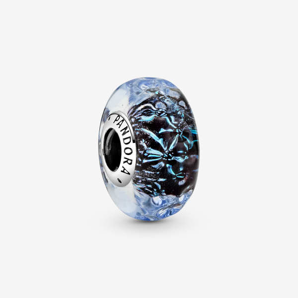 Charm en Plata de Ley Murano Azul Oscuro 798938C00