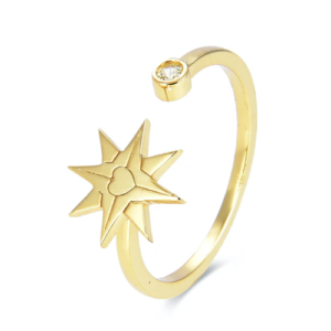 Anillo en Plata de Ley Nazga Abierto