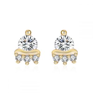 Pendientes en Plata de Ley Ovni Gold