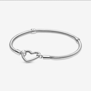 Pulsera Moments en Plata de Ley Cadena de Serpiente con Cierre Corazón 599539C00