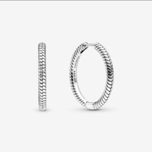 Pendientes en Plata de Ley Aro Pandora Moments para Charms