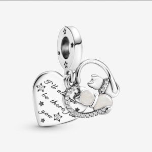 Charm Colgante en Plata de ley Gatos y Corazones 799546C01