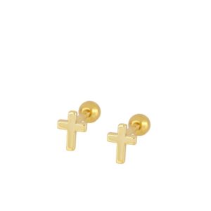 Piercing en Plata de Ley Cruz Gold