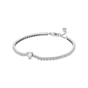 Pulsera en Plata de Ley Corazón Brillante 590041C01