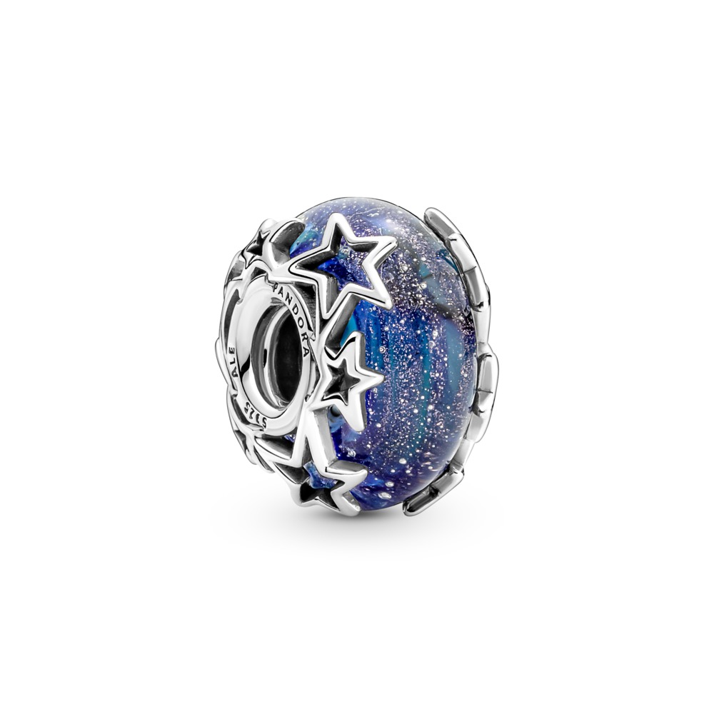Charm en Plata de Ley y Cristal de Murano Galaxia y Estrellas 790015C00