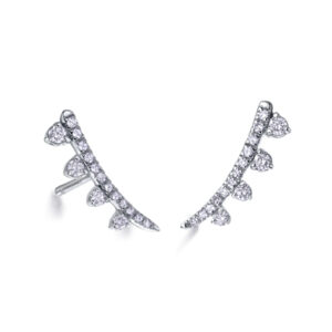 Pendientes Earcuff Degrade Oro Blanco y Diamantes GB121OB