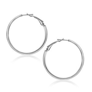 Pendientes Aros Plata Cierre Omega