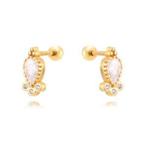 Pendientes Piercing en Plata de Ley Grace Gold