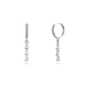 Pendientes en Plata de Ley Aro 3 Gotas