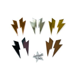 Pendientes Rayo Metal Mini Espejo