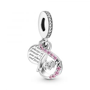 Charm Colgante Doble Mamá Infinito Pavé 791468C01