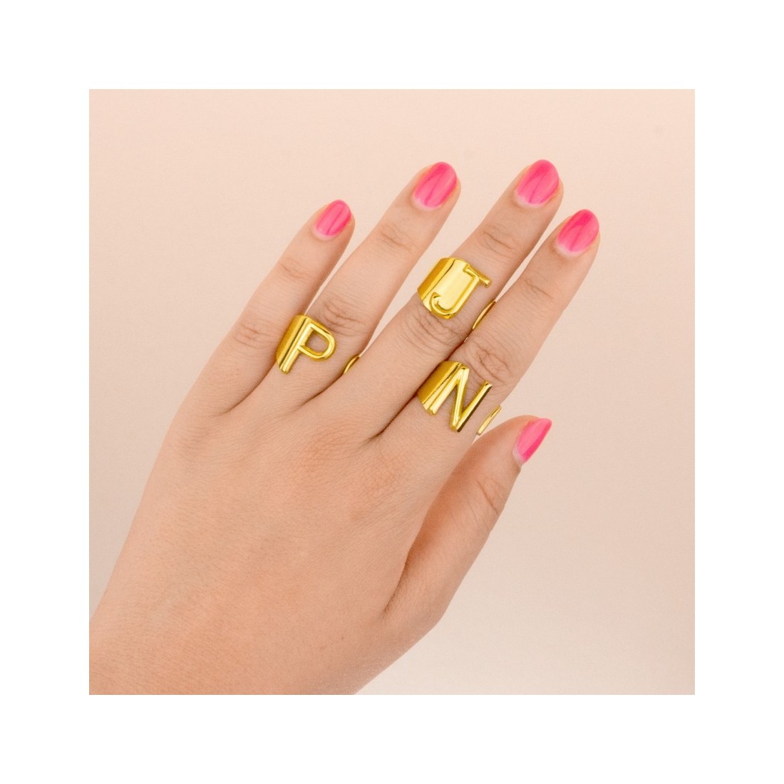 Anillo letter Gold - Imagen 3