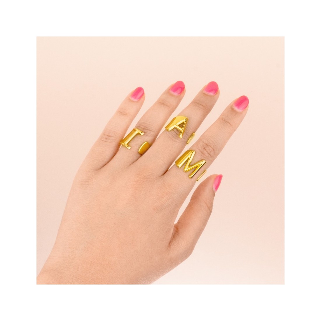 Anillo letter Gold - Imagen 4