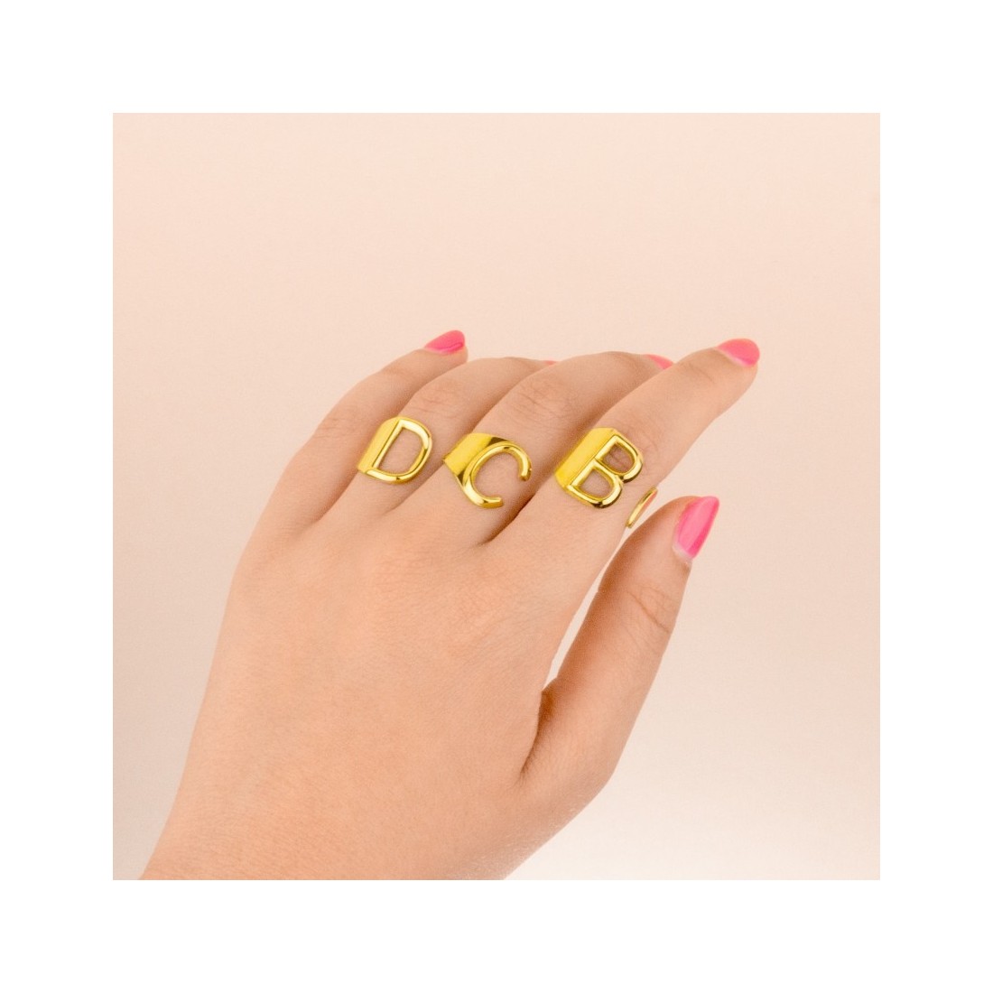 Anillo letter Gold - Imagen 2