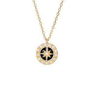 Collar Plata Xandar Gold Negro