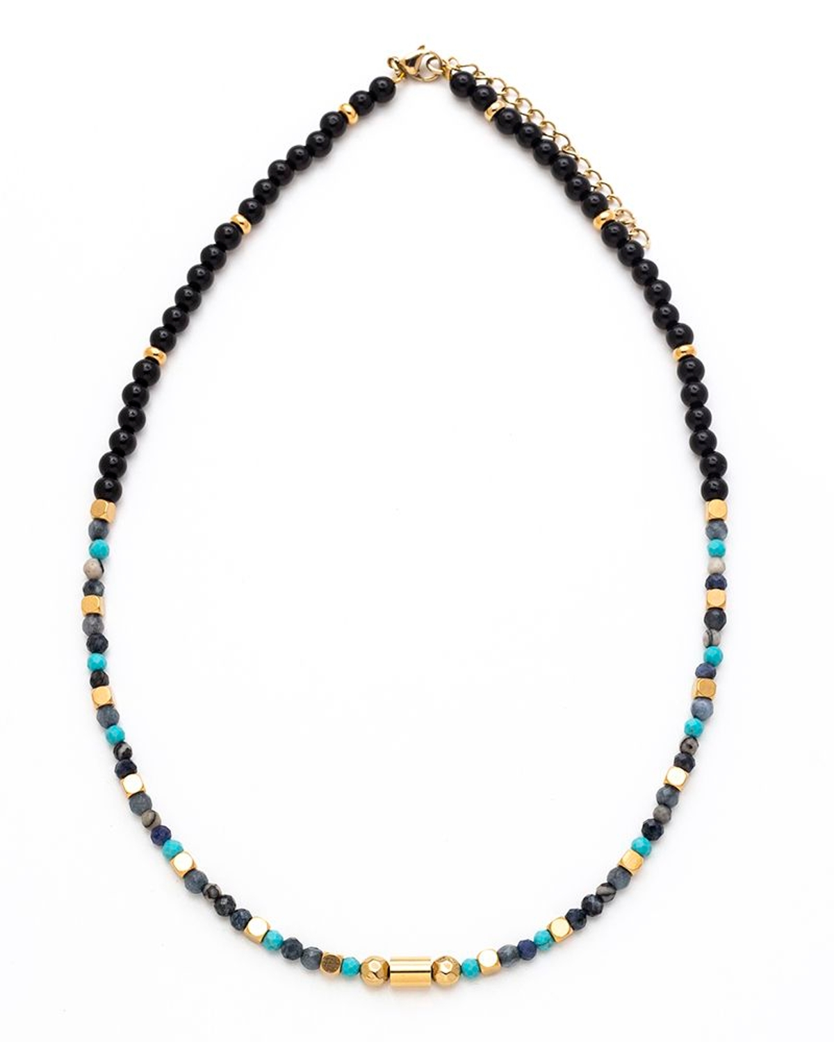 Collar Acero Blisse Onix Gold