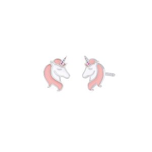Pendientes Plata Unicornio Rosa D02401/AK