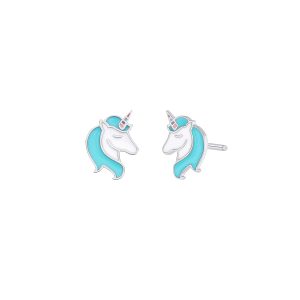 Pendientes Plata Unicornio Turquesa D02401/AM