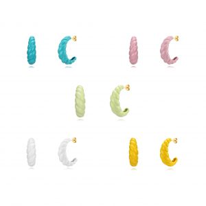 Pendientes plata Turbulence Gold