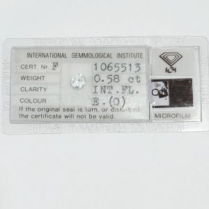 Diamante certificado 0,58