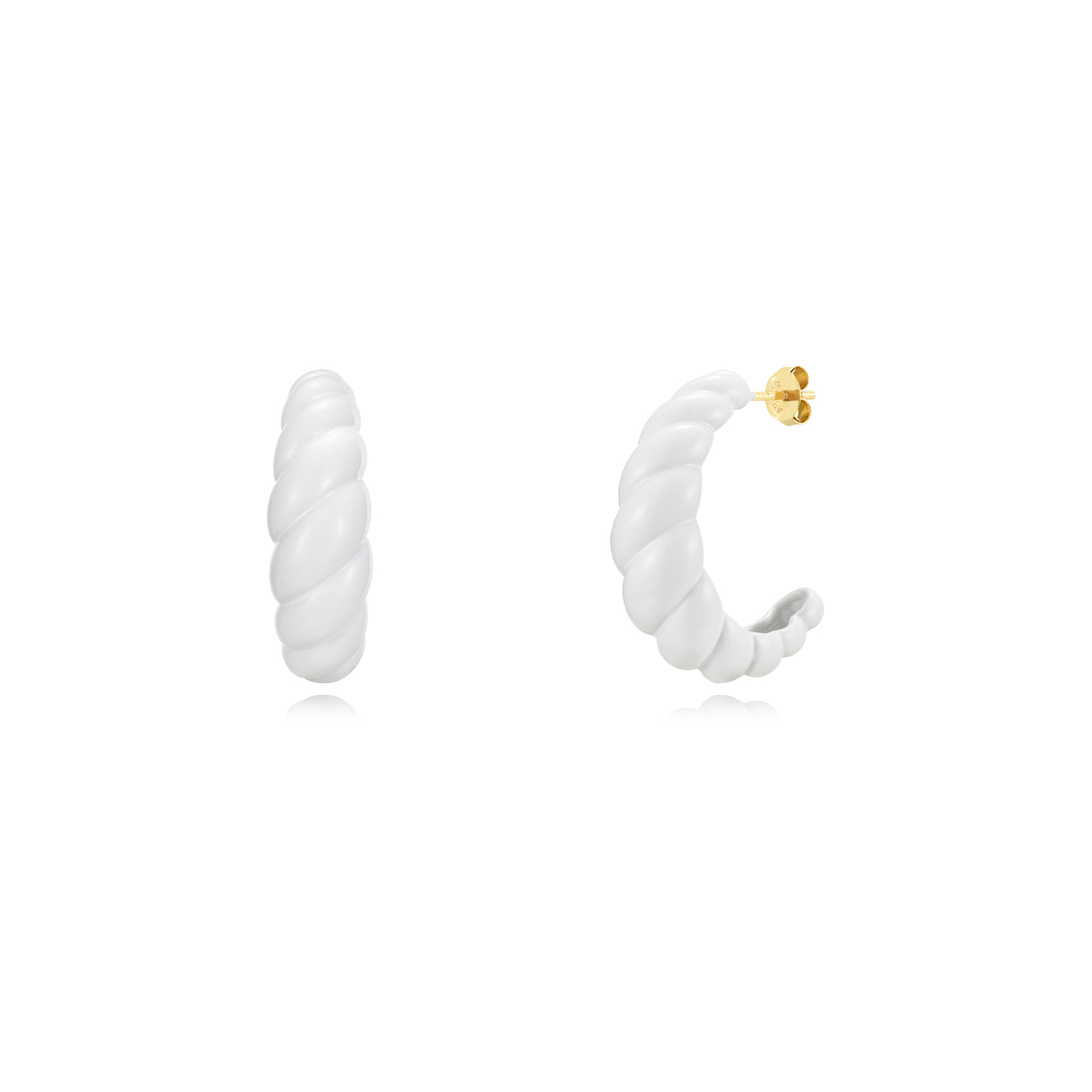 Pendientes plata Turbulence Gold - Imagen 5