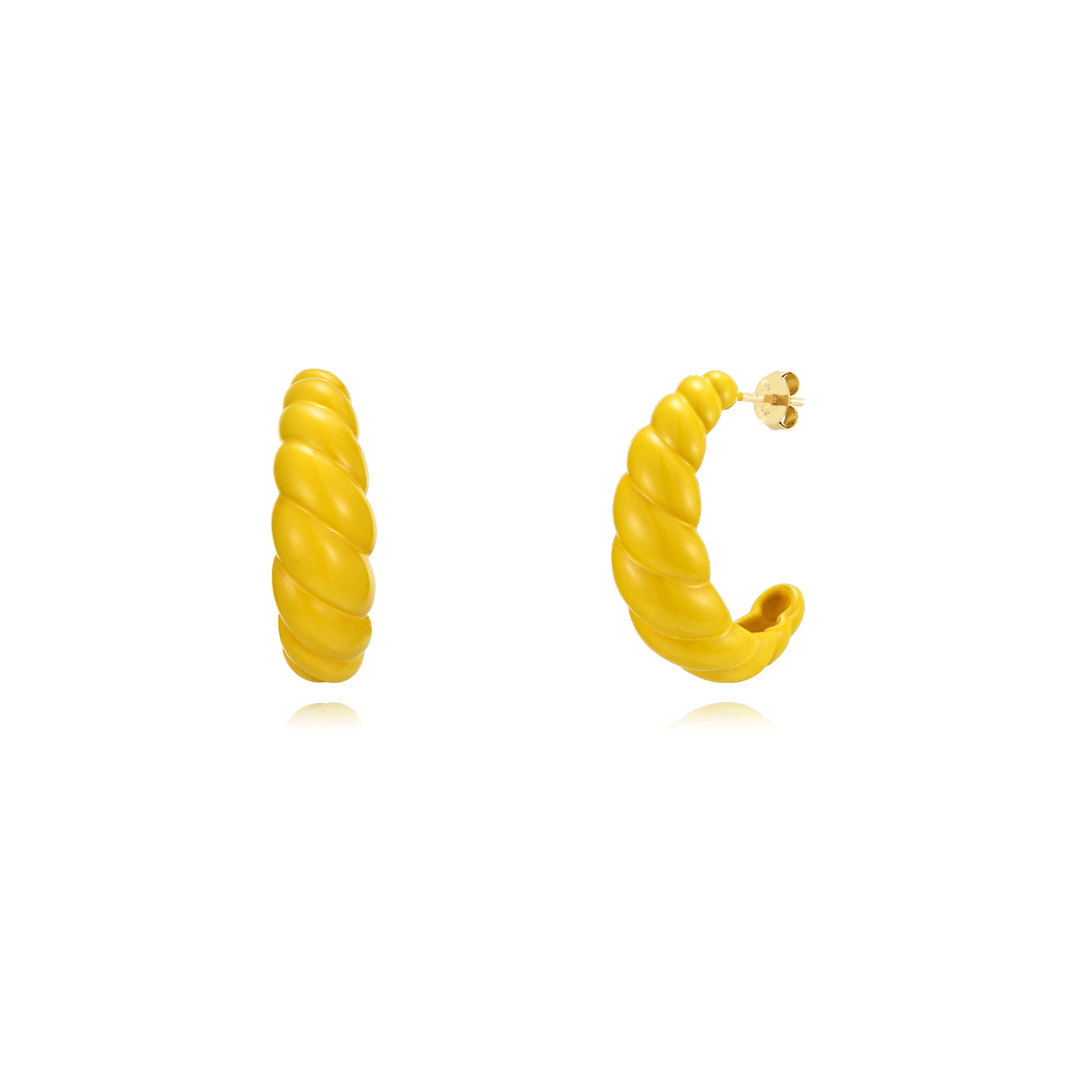 Pendientes plata Turbulence Gold - Imagen 6