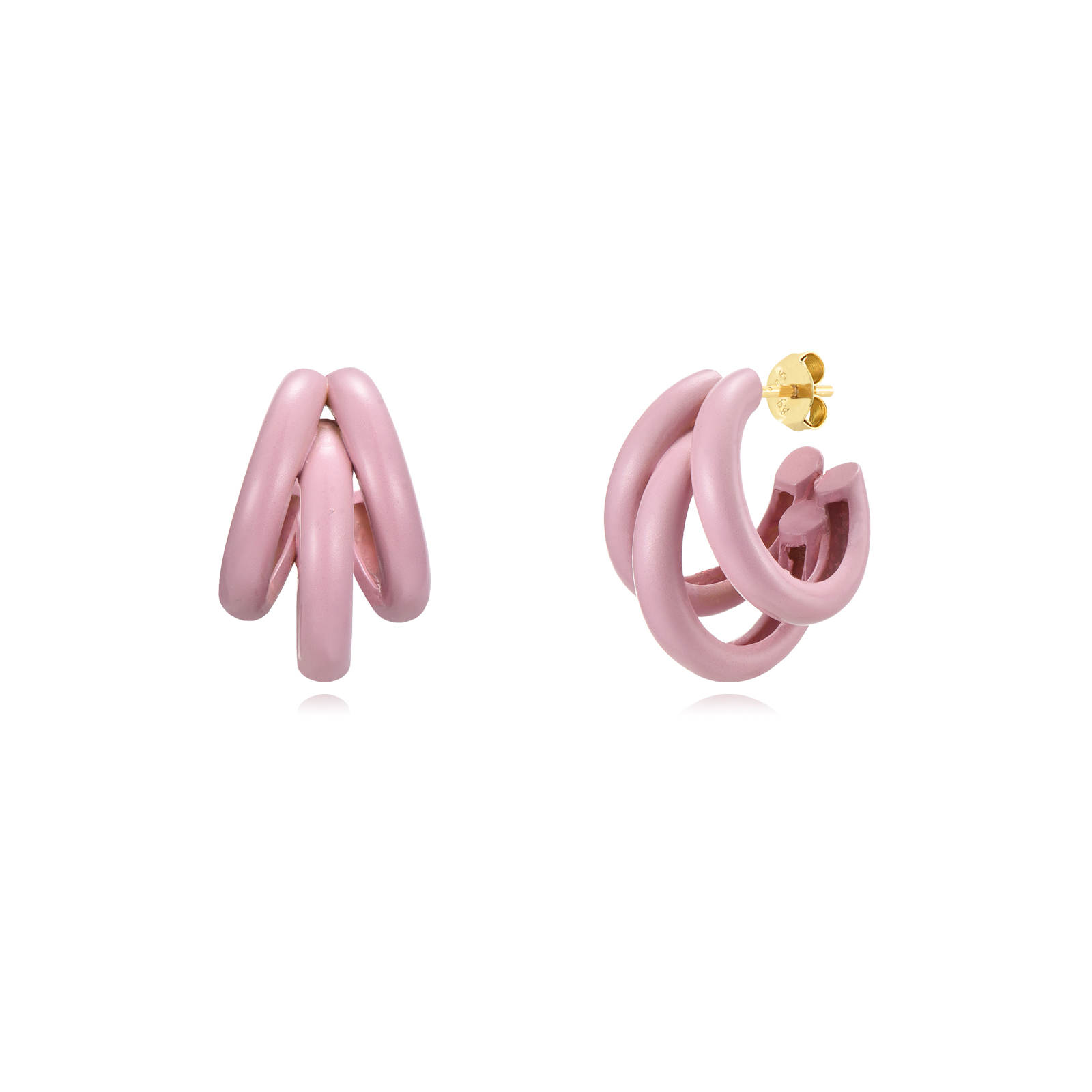 Pendientes Plata Ingrid Gold - Imagen 2