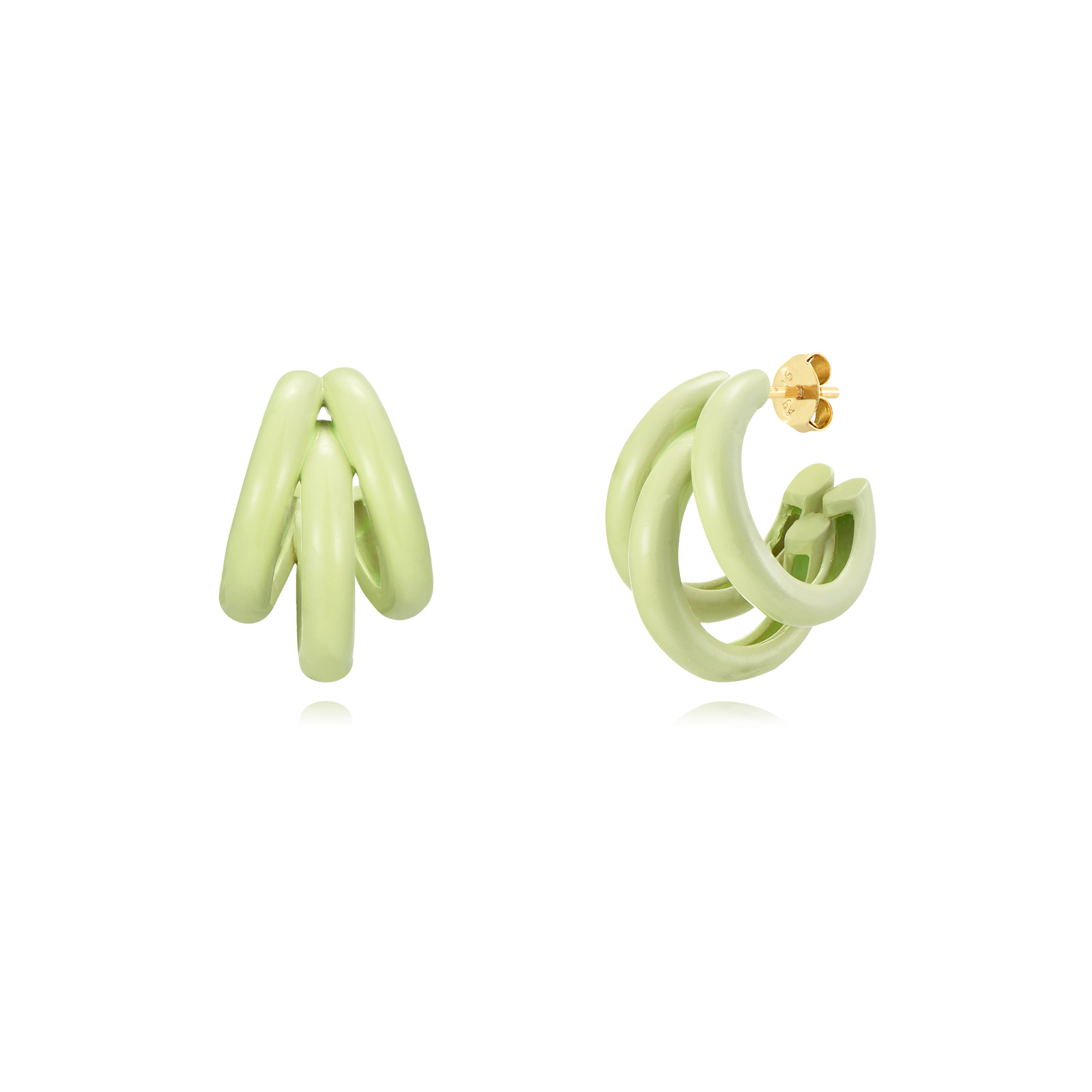 Pendientes Plata Ingrid Gold - Imagen 6