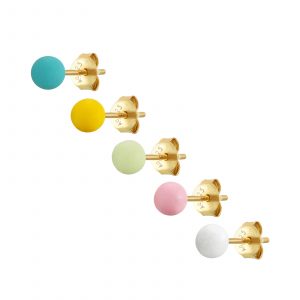 Pendientes Plata Colorball 5mm