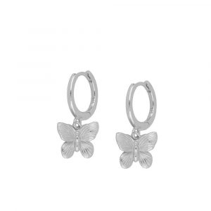 Pendientes Plata Aro Mariposa