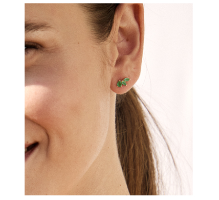 Pendientes Oro Amarillo y Esmeraldas GB133ES - Imagen 2
