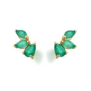 Pendientes Oro Amarillo y Esmeraldas GB133ES