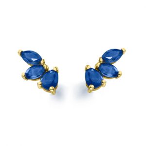 Pendientes oro Amarillo y Zafiros GB133ZA