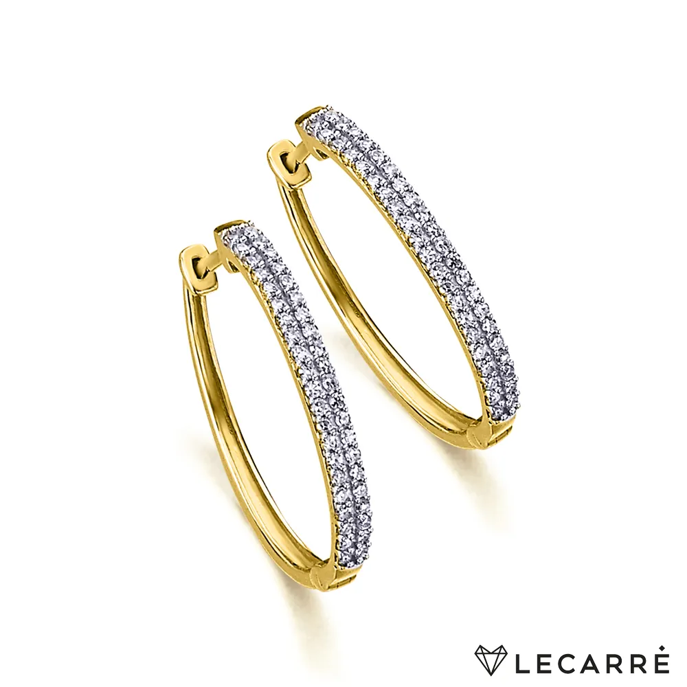 Pendientes Aros Alargados Oro Amarillo 18k GB100OA