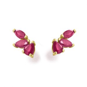 Pendientes oro Amarillo y Rubies GB133RU