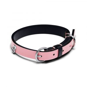 Collar para mascotas de tejido rosa sin cuero 312262C02
