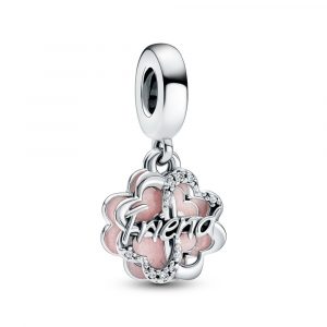 Charm Colgante Doble Trébol de Cuatro Hojas de la Amistad 792245C01