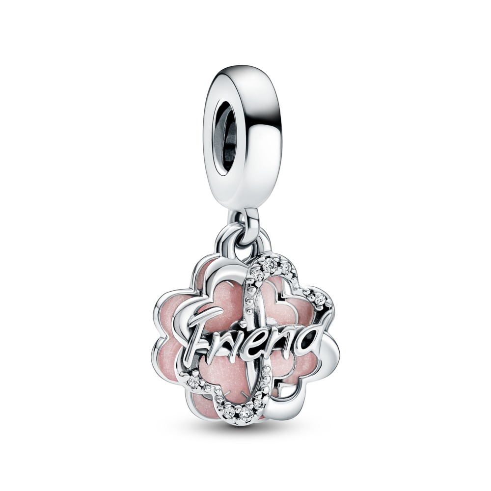 Charm Colgante Doble Trébol de Cuatro Hojas de la Amistad 792245C01
